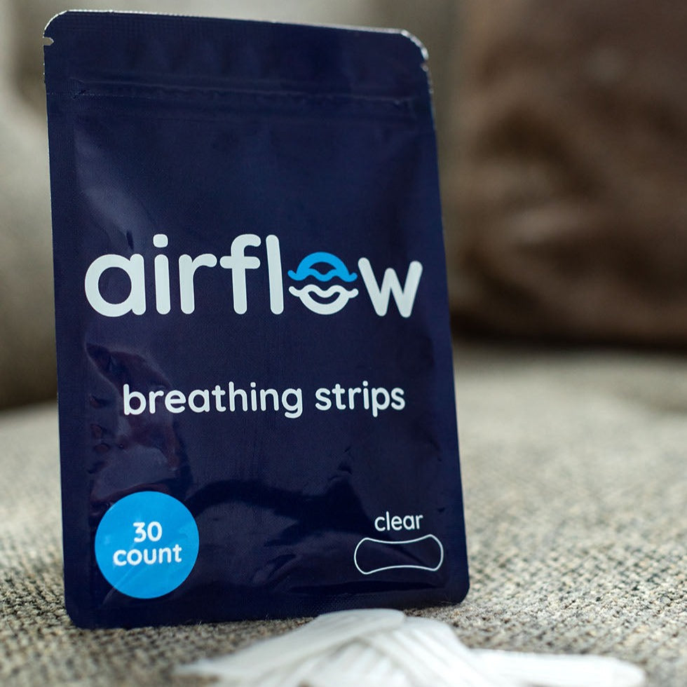 Nasal Breathing Strips | Clear Nasal Strips | Airflow Breathing Strips | Side Angle
